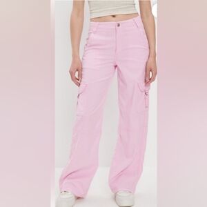 American Eagle Outfitters Pink Wide Leg Pants